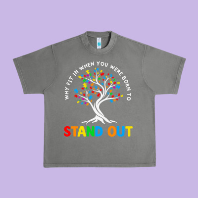 Why Fit In Autism Awareness Urban Heavy Tee Designed By Cowhidedigitalart