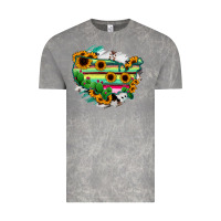 Cloud Rock America Map Sunflower Cactus Serape Vintage Tee - RanaPortraitStore
