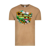 Vintage Camel America Map Sunflower Cactus Serape Vintage Tee - RanaPortraitStore
