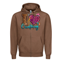 Chestnut i love crafting Zipper Hoodie - RanaPortraitStore