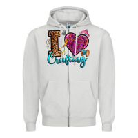 Dove Grey i love crafting Zipper Hoodie - RanaPortraitStore