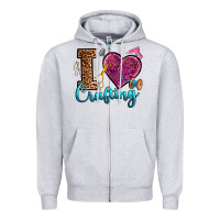 Heather Grey i love crafting Zipper Hoodie - RanaPortraitStore