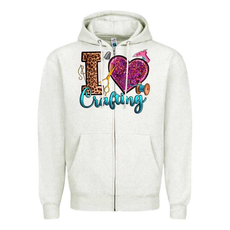 I Love Crafting Zipper Hoodie by RanaPortraitStore | Teevron