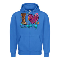 True Royal i love crafting Zipper Hoodie - RanaPortraitStore