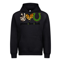 Black Peace Love Luck Urban Hoodie - Jasminsmagicworld