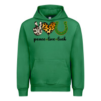 Emerald Peace Love Luck Urban Hoodie - Jasminsmagicworld
