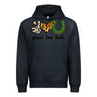 Navy Peace Love Luck Urban Hoodie - Jasminsmagicworld