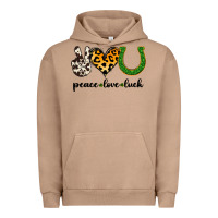 Pigment Burro Peace Love Luck Urban Hoodie - Jasminsmagicworld