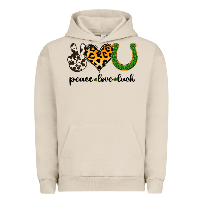 Peace Love Luck Urban Hoodie by Jasminsmagicworld | Teevron