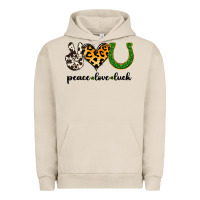 Pigment French Oak Peace Love Luck Urban Hoodie - Jasminsmagicworld