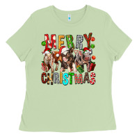 Matcha Merry christmas pigs Ladies Tee - FaDigitalArtStudio