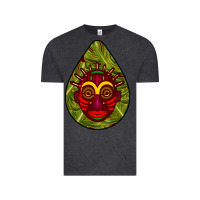 Vintage Black african masks teardrop  7 Vintage Tee - BundleAndBundleShop