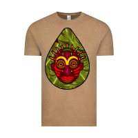 Vintage Coffee african masks teardrop  7 Vintage Tee - BundleAndBundleShop