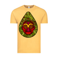 Vintage Mustard african masks teardrop  7 Vintage Tee - BundleAndBundleShop
