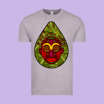 African Masks Teardrop  7 Vintage Tee Designed By Bundleandbundleshop