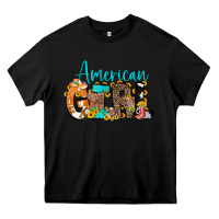 Black American Girl, western Cowhide Heavy Core Tee - CowCowDesign
