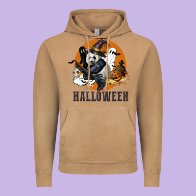 Hallowen Panda Vintage Hoodie Designed By Lillyallendesigns