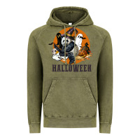 Vintage Olive hallowen panda Vintage Hoodie - LillyAllenDesigns