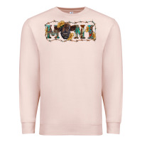 Pale Pink Western mini black highland calf Premium Sweatshirt - RanaPortraitStore
