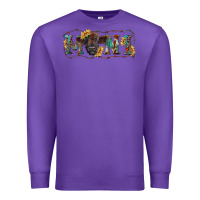 Purple Western mini black highland calf Premium Sweatshirt - RanaPortraitStore