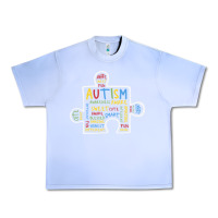 Grape Ice Autism Puzzle Piece Words Autistic Urban Heavy Tee - CowhideDigitalArt