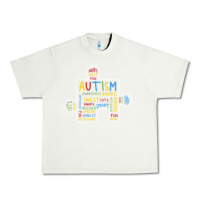 Pistachio Autism Puzzle Piece Words Autistic Urban Heavy Tee - CowhideDigitalArt