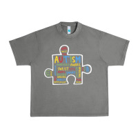 Tornado Autism Puzzle Piece Words Autistic Urban Heavy Tee - CowhideDigitalArt