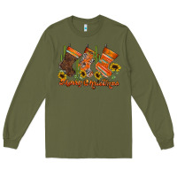 Army Green western Christmas Long Sleeve Tee - CowhideDigitalArt