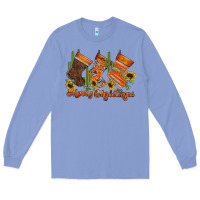 Colony Blue western Christmas Long Sleeve Tee - CowhideDigitalArt