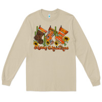 Mushroom western Christmas Long Sleeve Tee - CowhideDigitalArt