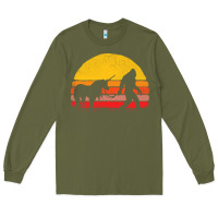 Army Green sasquatch and unicorn vintage Long Sleeve Tee - artisFamous