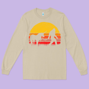 Sasquatch And Unicorn Vintage Long Sleeve Tee Designed By Artisfamous