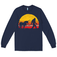 Navy sasquatch and unicorn vintage Long Sleeve Tee - artisFamous