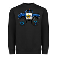 Black police car monster truck Heavyweight Sweatshirt - Jasminsmagicworld