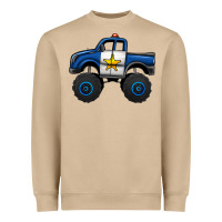 Police Car Monster Truck Heavyweight Sweatshirt | Teevron