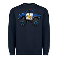Navy police car monster truck Heavyweight Sweatshirt - Jasminsmagicworld