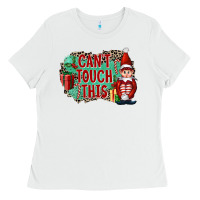White Christmas Can't Touch This Elf Ladies Tee - FaDigitalArtStudio