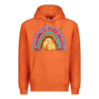 Carrot easter flowers and butterfly with chicks rainbow Premium Hoodie - Artiststas