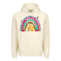 Sandshell easter flowers and butterfly with chicks rainbow Premium Hoodie - Artiststas