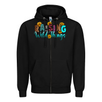 Black raising wild things Zipper Hoodie - RanaPortraitStore