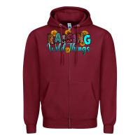 Burgundy raising wild things Zipper Hoodie - RanaPortraitStore