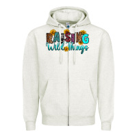 Oatmeal Heather raising wild things Zipper Hoodie - RanaPortraitStore
