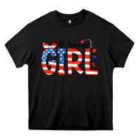 Black All American Girl Bandana Heavy Core Tee - CowCowDesign