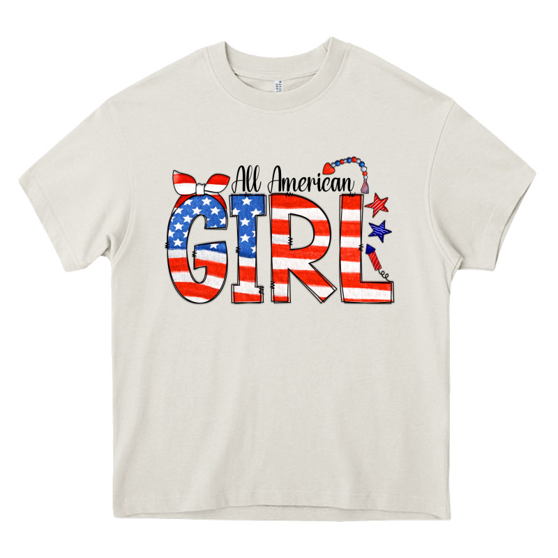 All American Girl Bandana Heavy Core Tee by CowCowDesign | Teevron