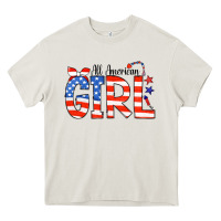 Cream All American Girl Bandana Heavy Core Tee - CowCowDesign
