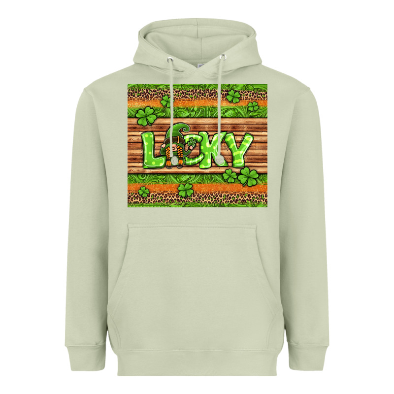 St Patricks Lucky Gnome Heavyweight Hoodie by Jasminsmagicworld | Teevron