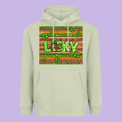 St Patricks Lucky Gnome Heavyweight Hoodie Designed By Jasminsmagicworld
