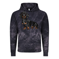 Cloud Black Dachshund Dog Illustrations Vintage Hoodie - LillyAllenDesigns