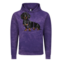 Cloud Purple Dachshund Dog Illustrations Vintage Hoodie - LillyAllenDesigns