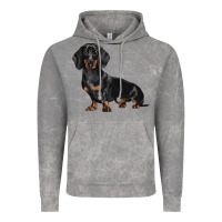Cloud Rock Dachshund Dog Illustrations Vintage Hoodie - LillyAllenDesigns